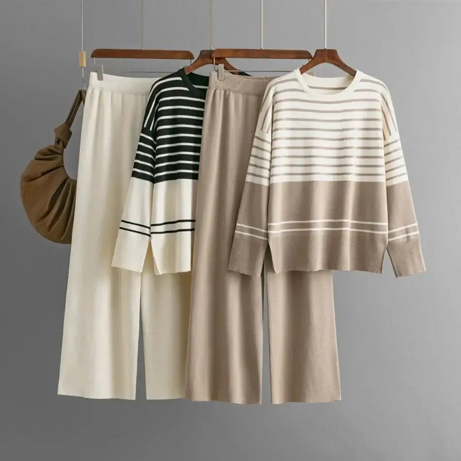 Nora Striped Knit Set